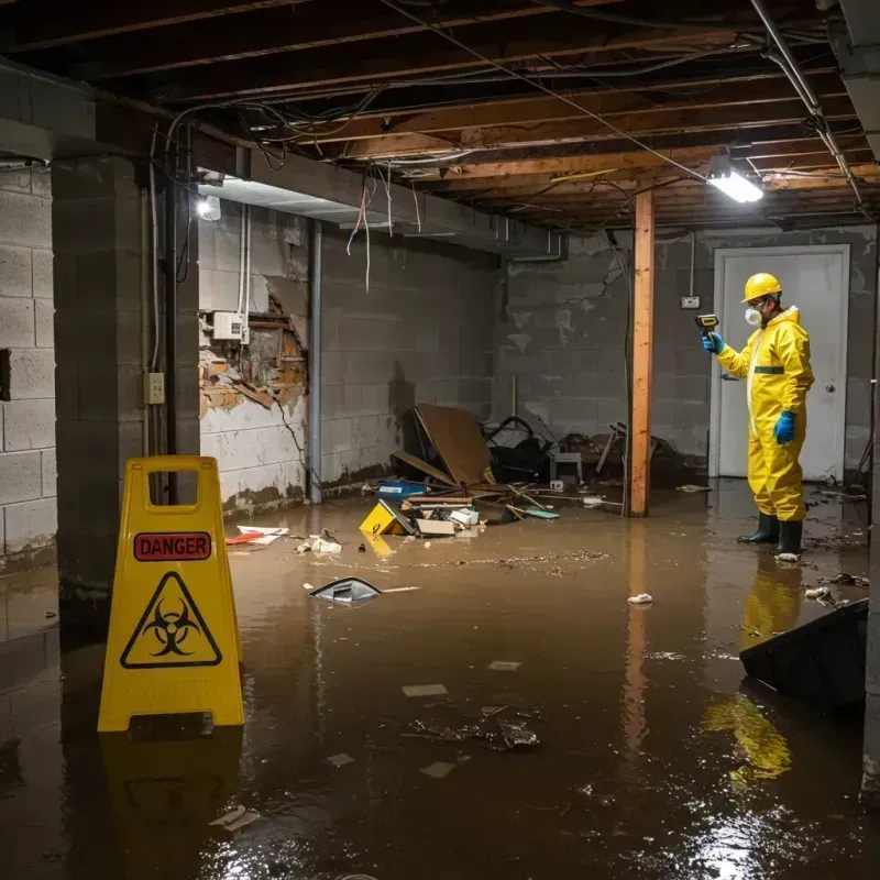 Flooded Basement Electrical Hazard in McDonald, OH Property